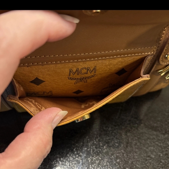 Authentic MCM Cognac Boston Leather Satchel Handbag - Picture 15 of 15